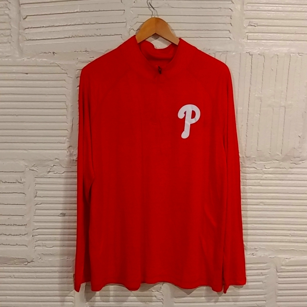 Majestic Phillies Bryce Harper 3 long sleeve 1/4 zip dry fit lightweight XL